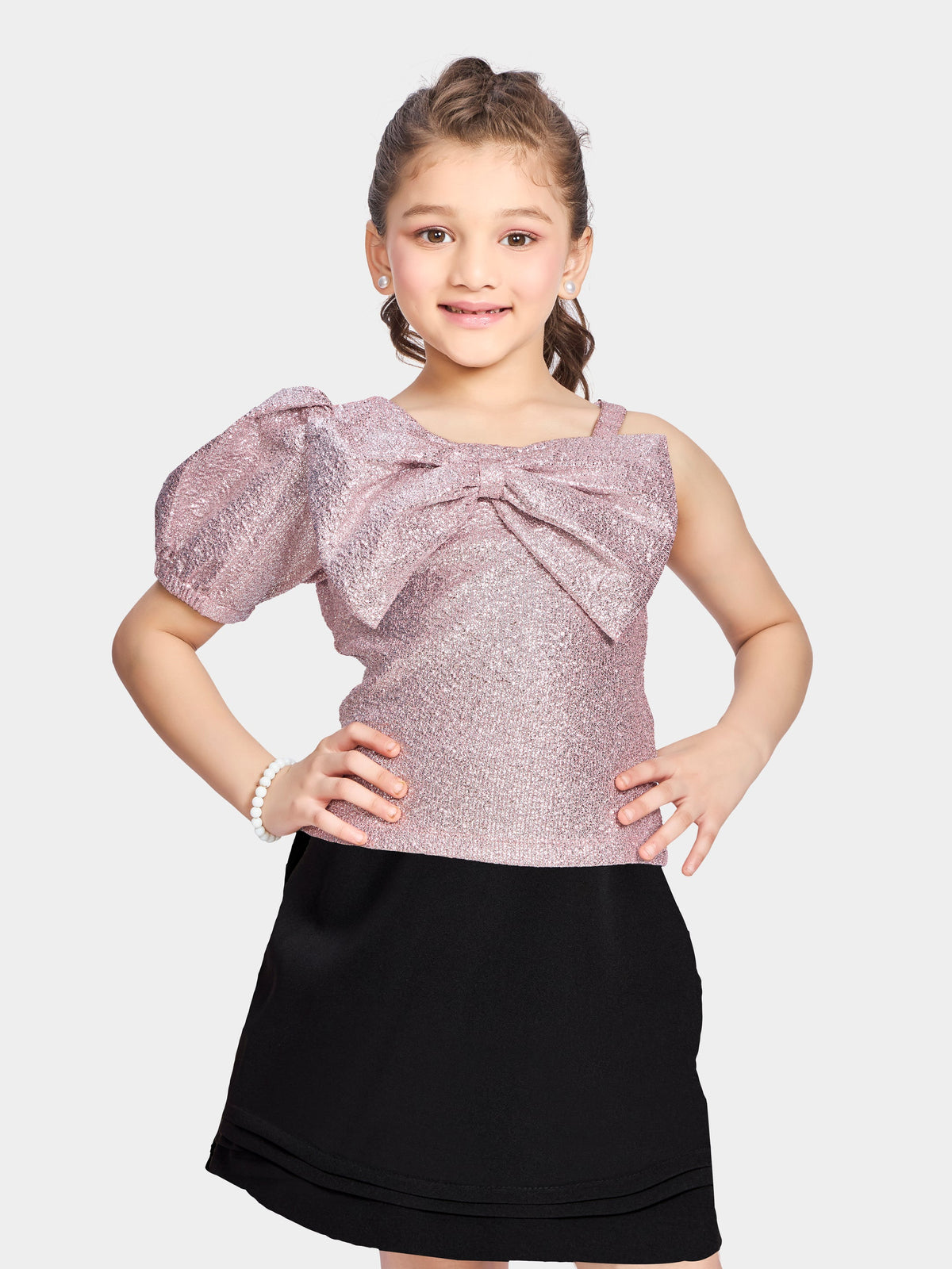 Girls Flocked Top 20629
